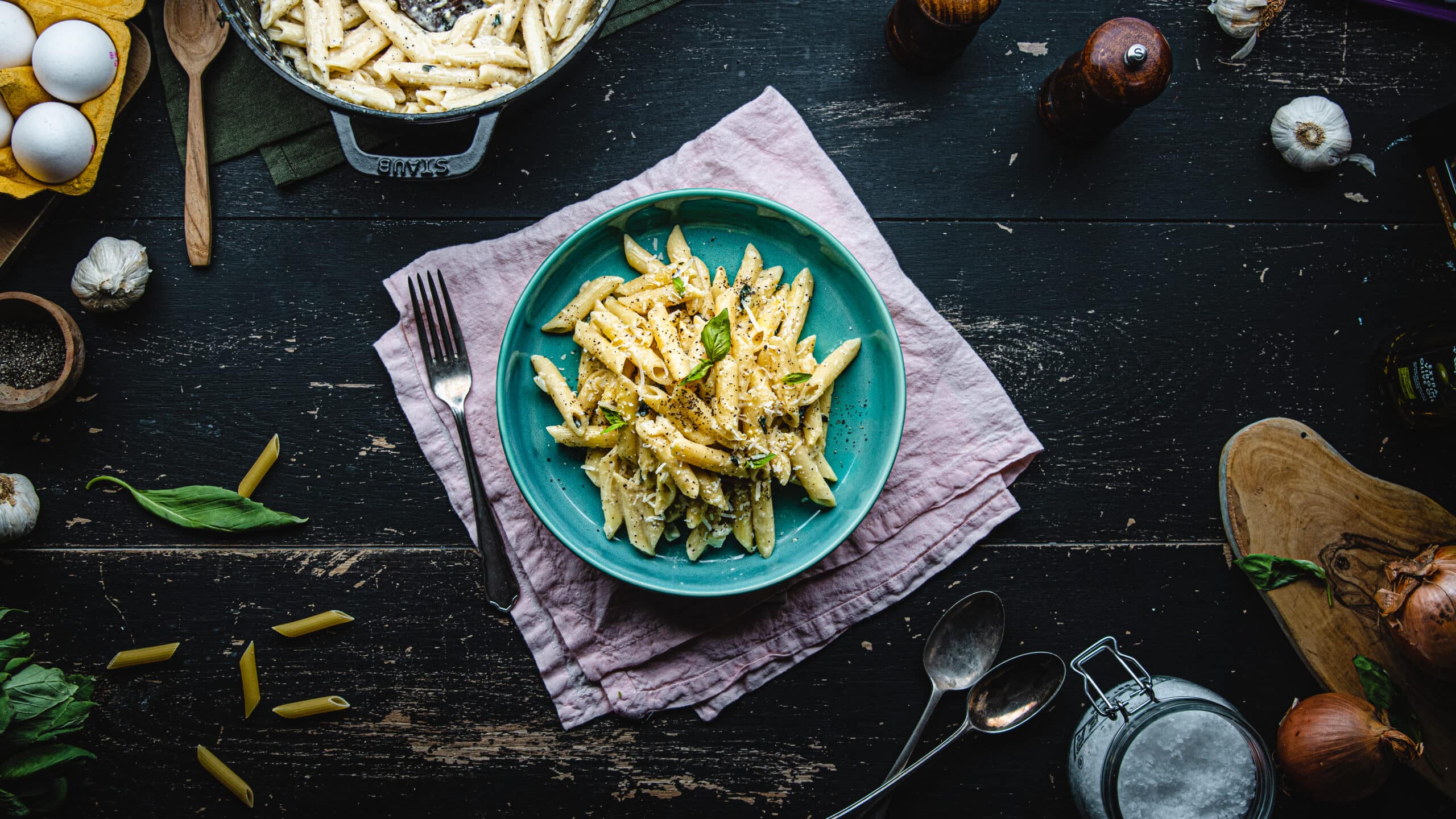 CREAMY PENNE WITH FRESH EGG 16x9 scaled 1