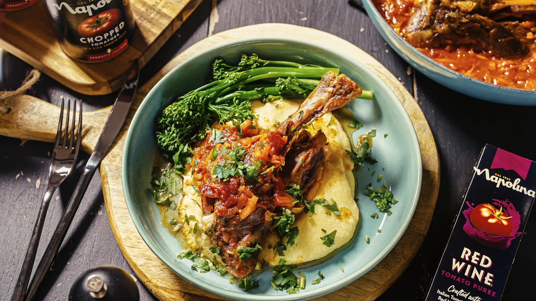 Italian Sunday Secondo: Red Wine Roasted Lamb Shanks